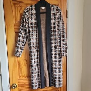 Christian Siriano Long Patterned Cardigan, Small